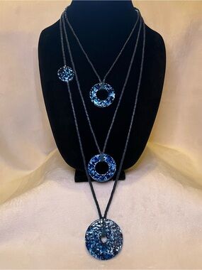 Chico’s Layered Blue Donut Necklace